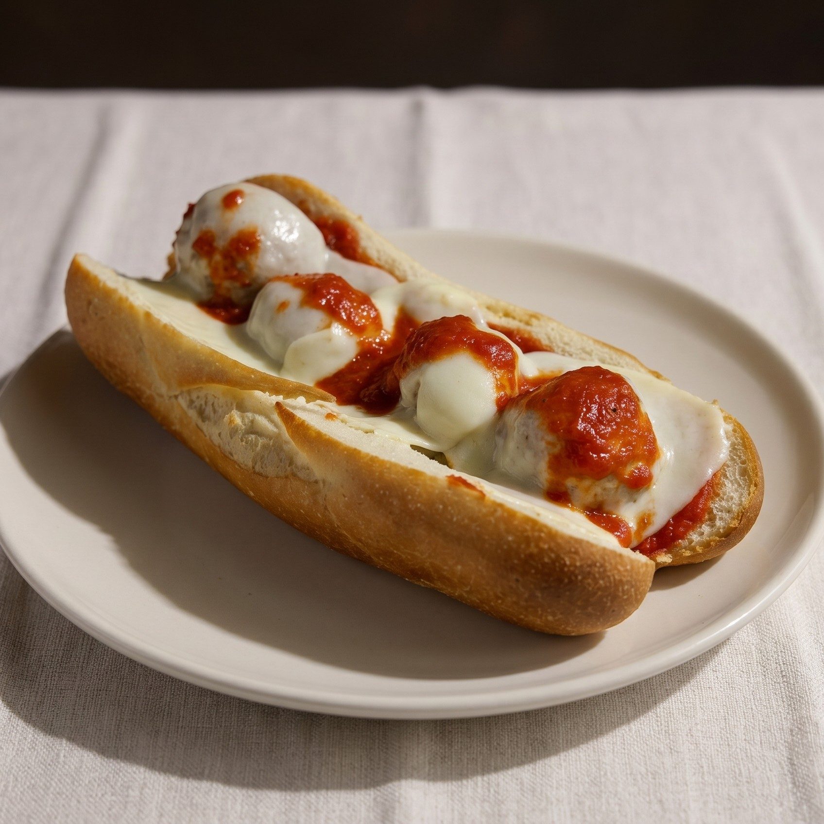 Meatball Parmigiana Hero.