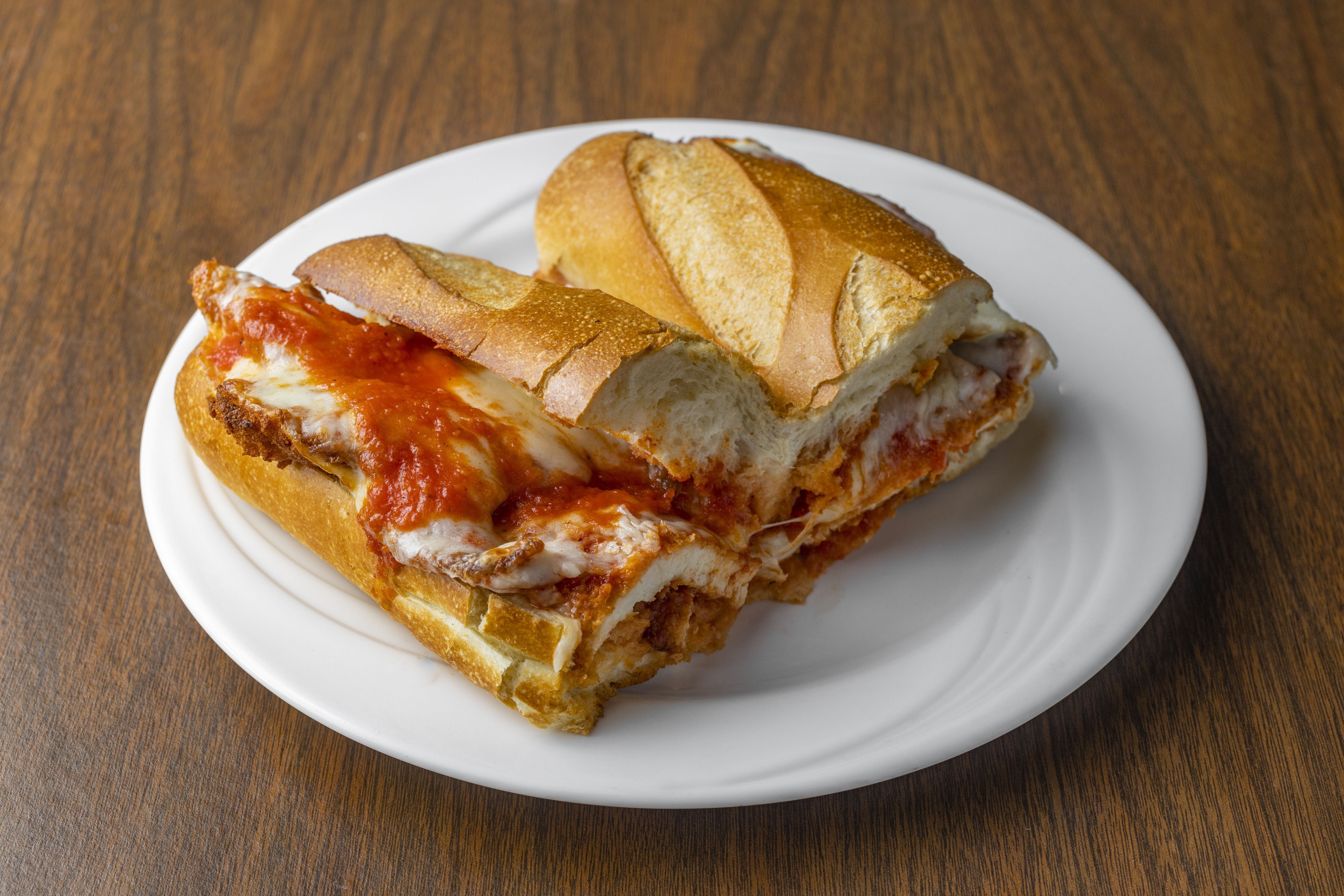 Chicken Parmigiana Hero.